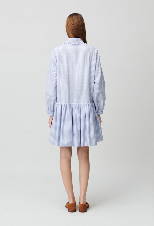 Claudie Robe Babydoll à Carreaux Pour Femme