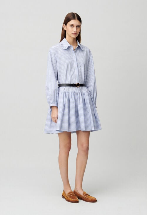 claudie Robe babydoll à carreaux pour femme