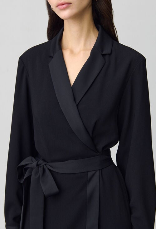 Claudie Robe Cache-cœur Col Tailleur Pour Femme
