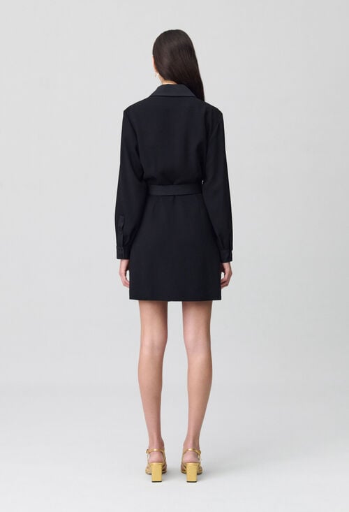 Claudie Robe Cache-cœur Col Tailleur Pour Femme