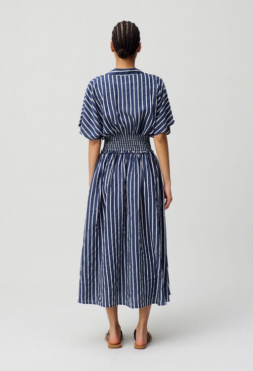 Claudie Robe Cache-cœur Rayée Pour Femme
