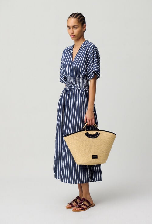 claudie Robe cache-cœur rayée pour femme