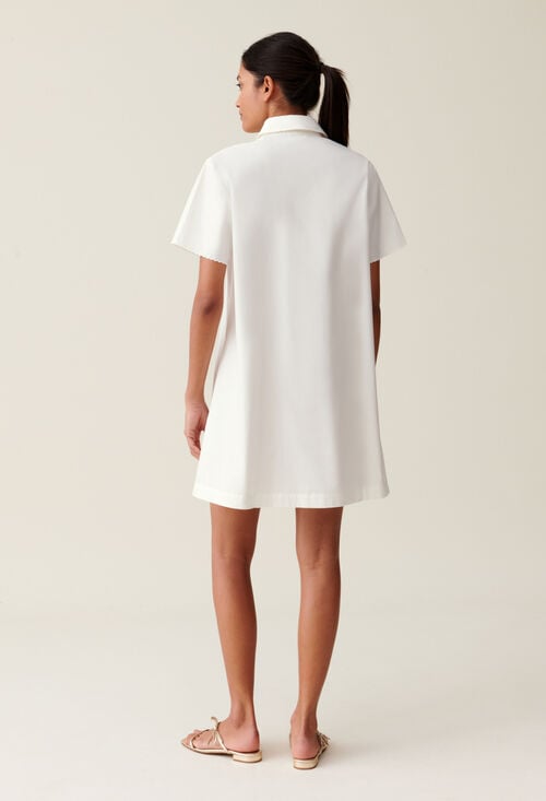 Claudie Robe Chemise Courte Brodée Pour Femme