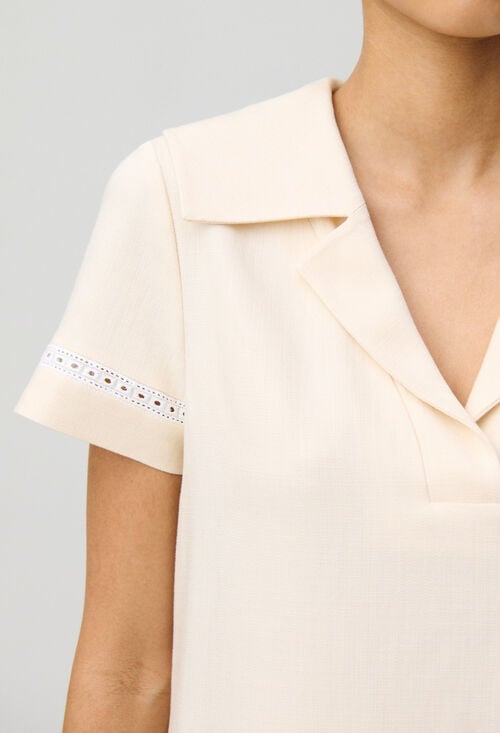 Claudie Robe Courte à Plis Pour Femme
