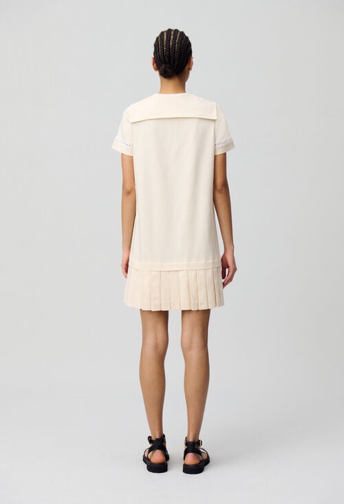 Claudie Robe Courte à Plis Pour Femme