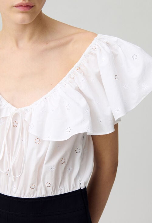 Claudie Robe Courte Bi-matières Pour Femme