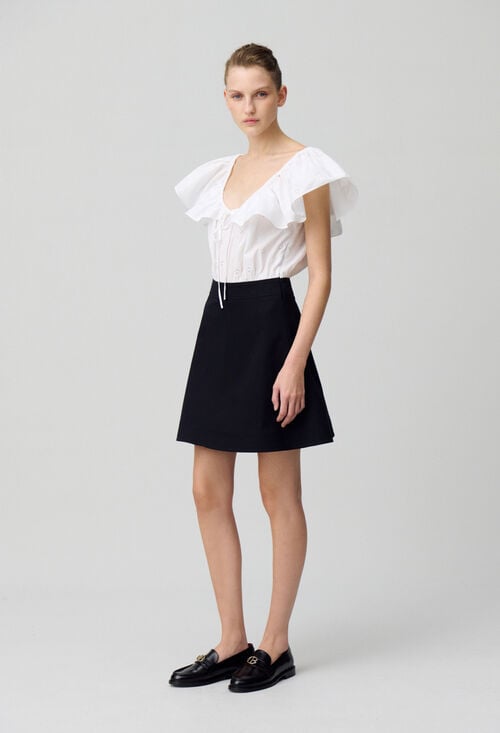 claudie Robe courte bi-matières pour femme