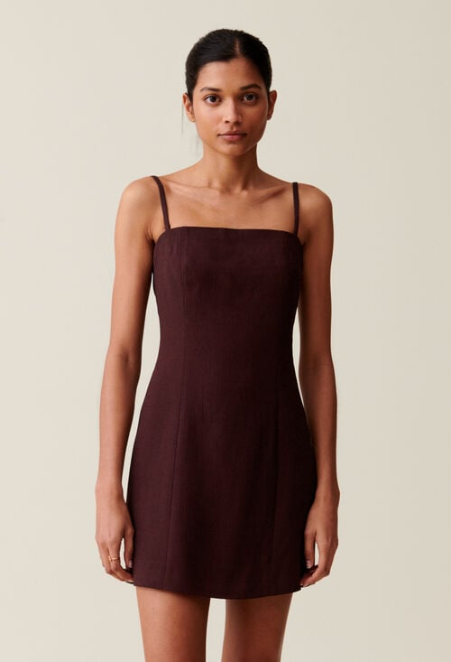 Claudie Robe Courte Bustier Cappucino Pour Femme