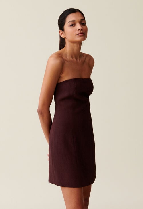 claudie Robe courte bustier cappucino pour femme