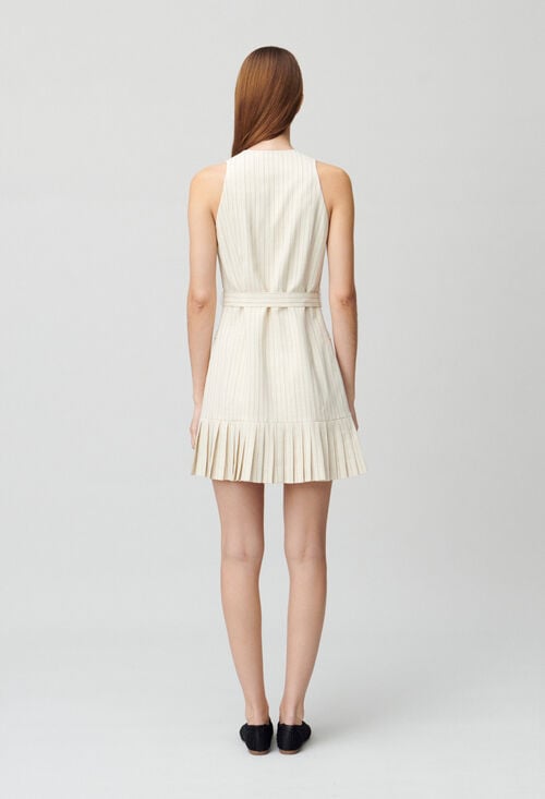 Claudie Robe Courte Cintrée Plissée Pour Femme