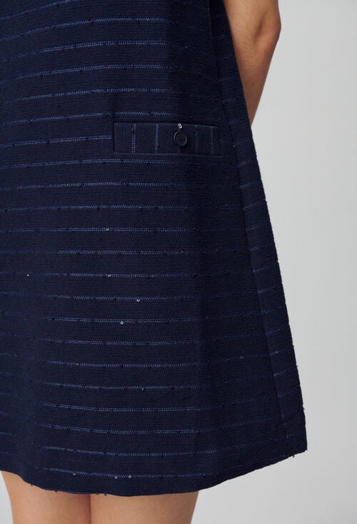 Claudie Robe Courte Droite Rayures Pour Femme