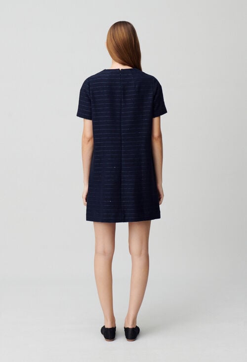 Claudie Robe Courte Droite Rayures Pour Femme