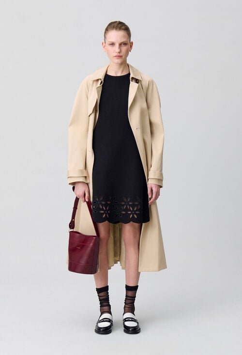 Claudie Robe Courte Maille Fine Pour Femme