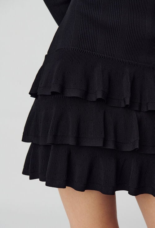 Claudie Robe Courte Maille Fine Pour Femme