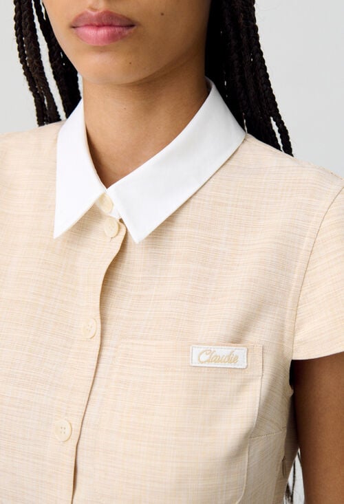 Claudie Robe Courte Plissée Pour Femme