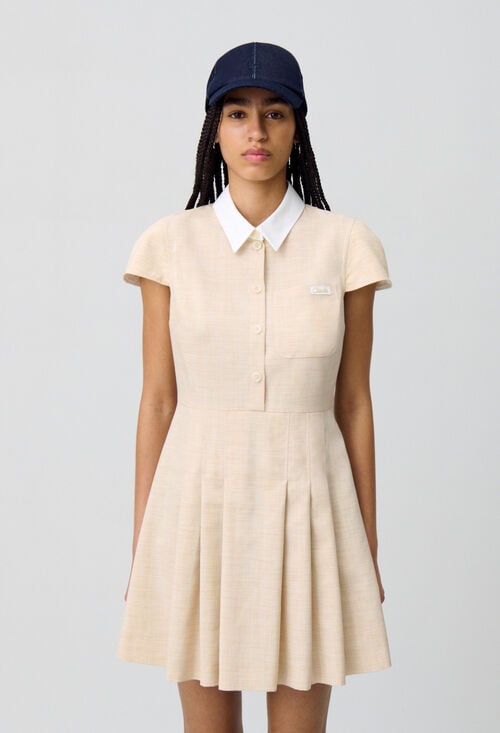Claudie Robe Courte Plissée Pour Femme