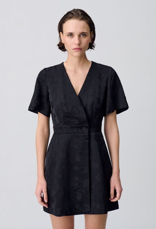 Claudie Robe Courte Portefeuille Pour Femme