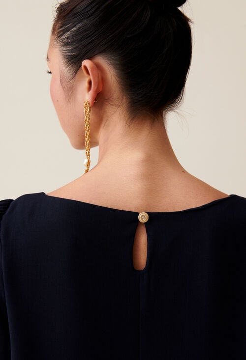 Claudie Robe Courte Rififi Bleu Marine Pour Femme