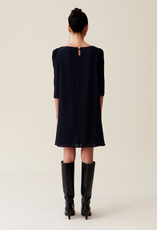 Claudie Robe Courte Rififi Bleu Marine Pour Femme