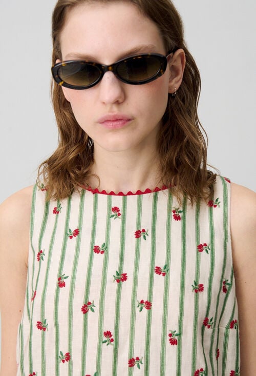 Claudie Robe Courte Sans Manches Pour Femme