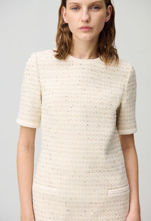 Claudie Robe Courte Tweed Pour Femme