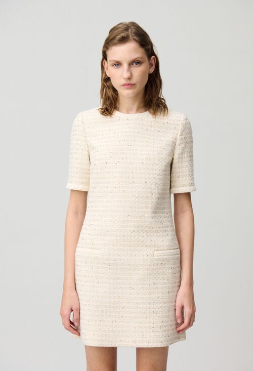 Claudie Robe Courte Tweed Pour Femme