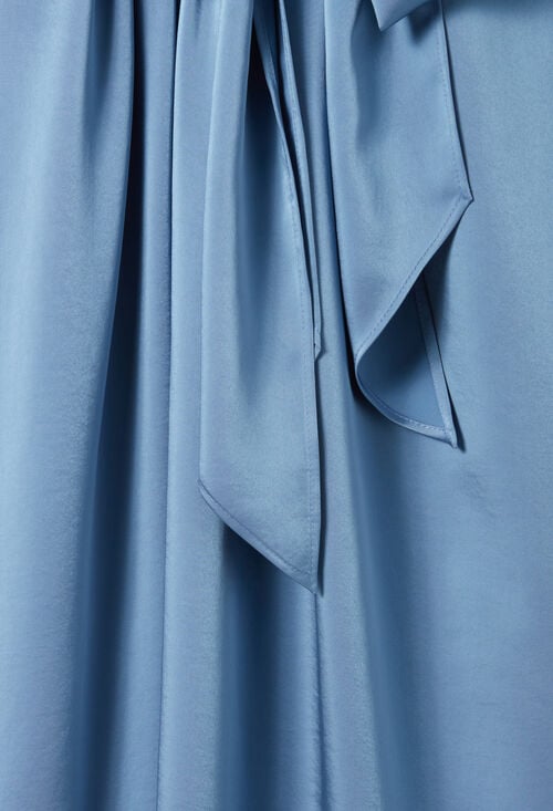 Claudie Robe Fluide Col Lavallière Noir Pour Femme