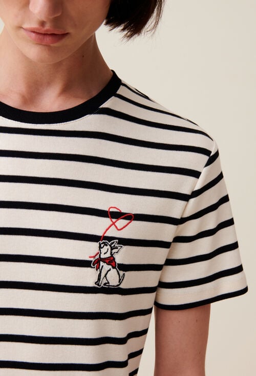 Claudie Robe Jean Toto Rayée Midi Pour Femme