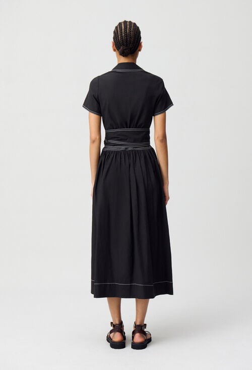 Claudie Robe Longue Ceinturée Pour Femme