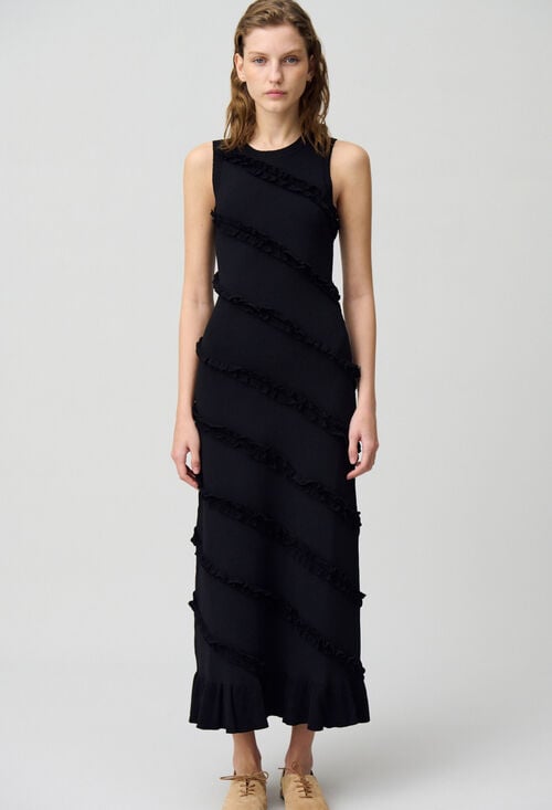 Claudie Robe Longue Fine Maille Pour Femme