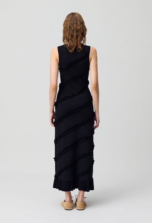 Claudie Robe Longue Fine Maille Pour Femme