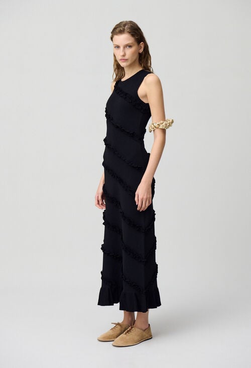 claudie Robe longue fine maille pour femme