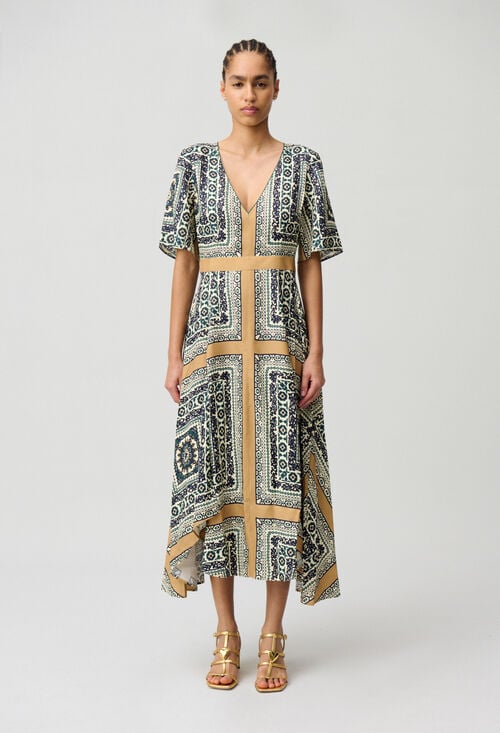 Claudie Robe Longue Fluide Imprimée Pour Femme