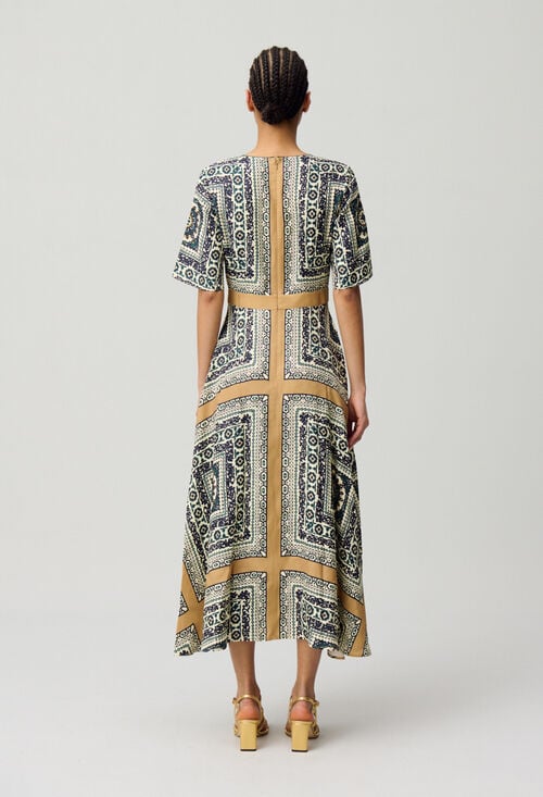 Claudie Robe Longue Fluide Imprimée Pour Femme