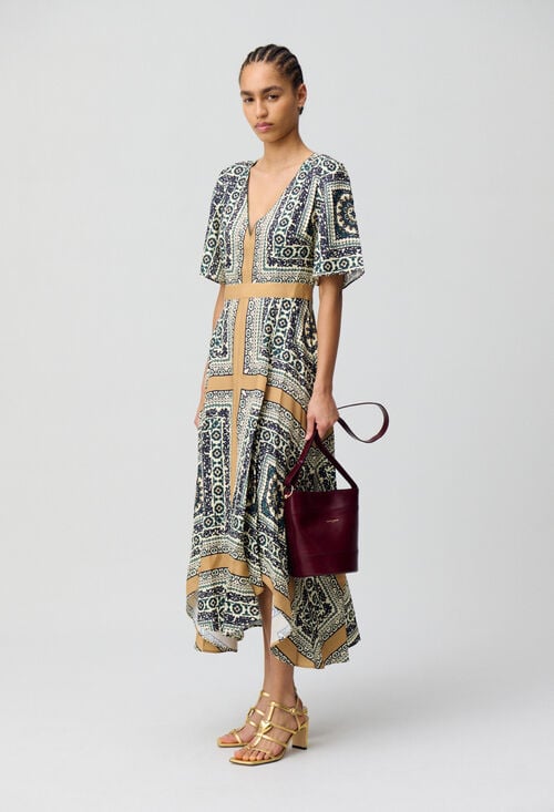 claudie Robe longue fluide imprimée pour femme