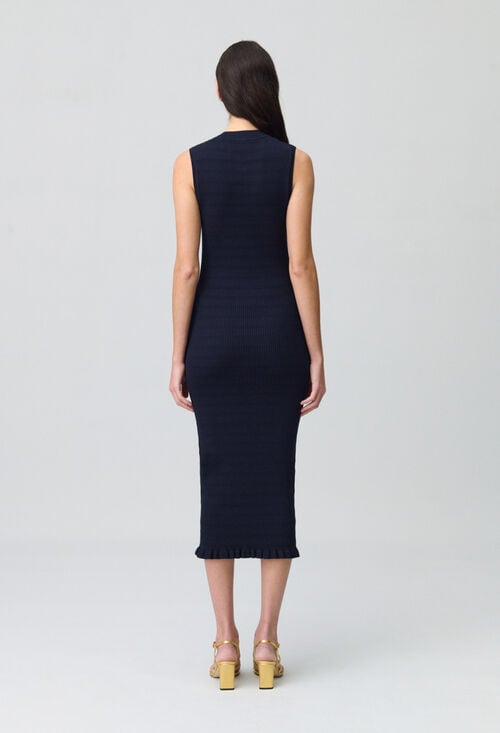 Claudie Robe Longue Maille Fine Noeuds Pour Femme