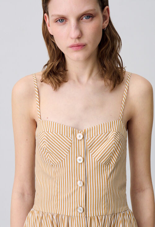 Claudie Robe Longue Rayée Pour Femme