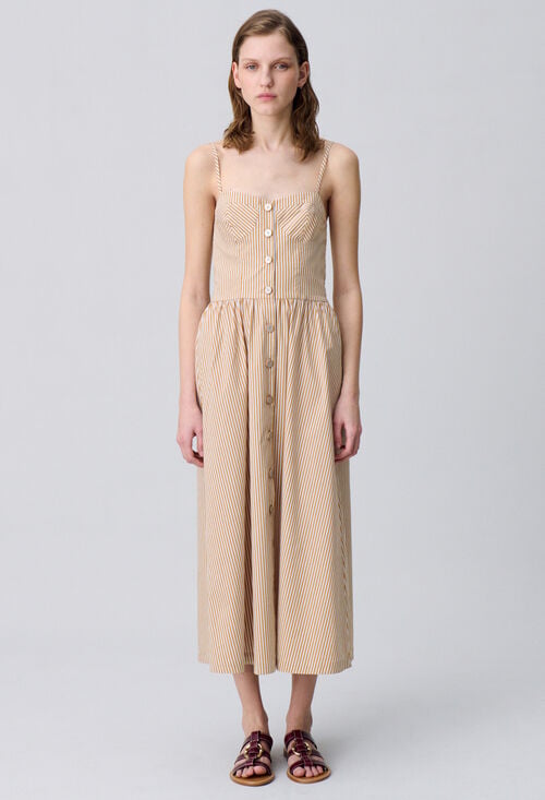 Claudie Robe Longue Rayée Pour Femme