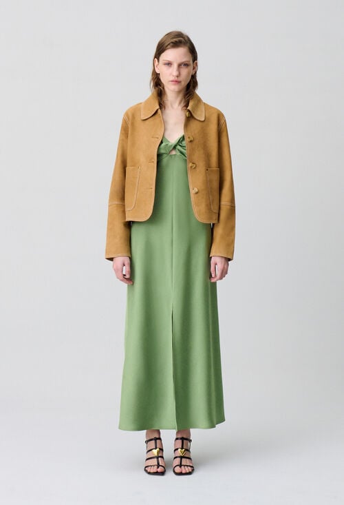 Claudie Robe Longue Satinée Pour Femme