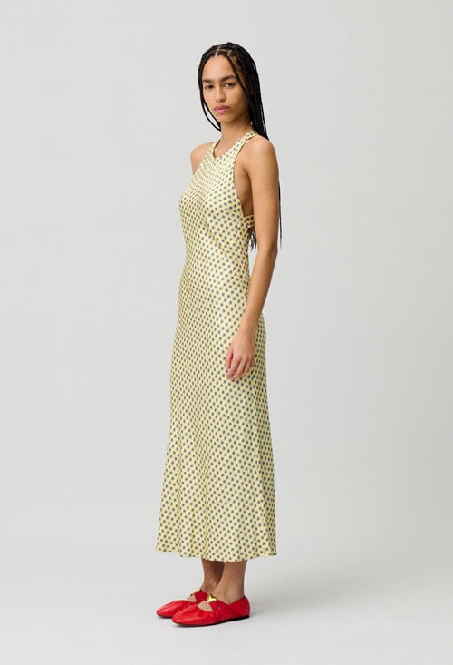 claudie Robe longue satinée pour femme