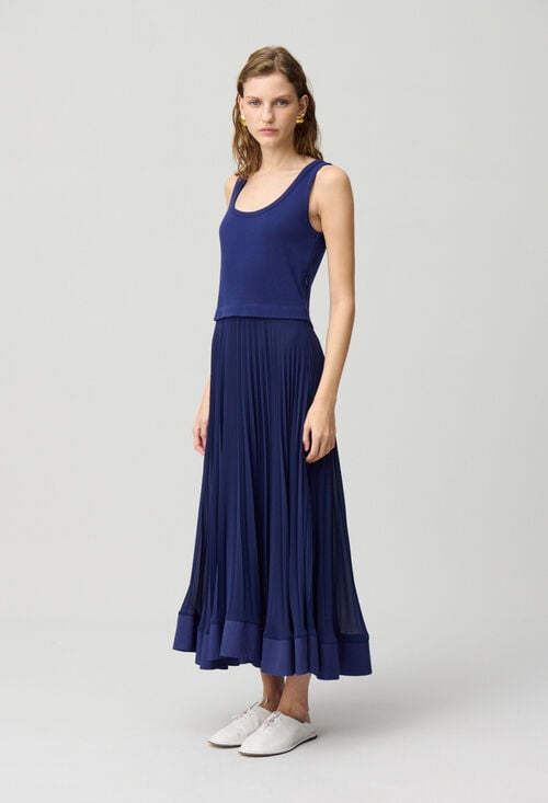 claudie Robe longue trompe l'œil pour femme