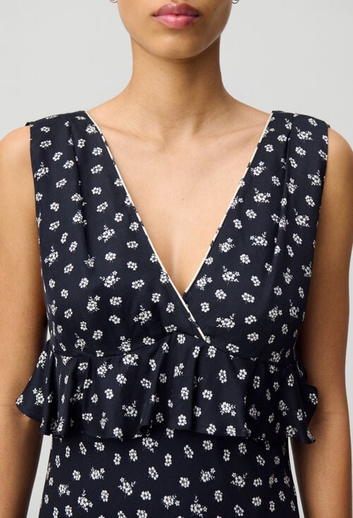 Claudie Robe Longue Volantée Pour Femme