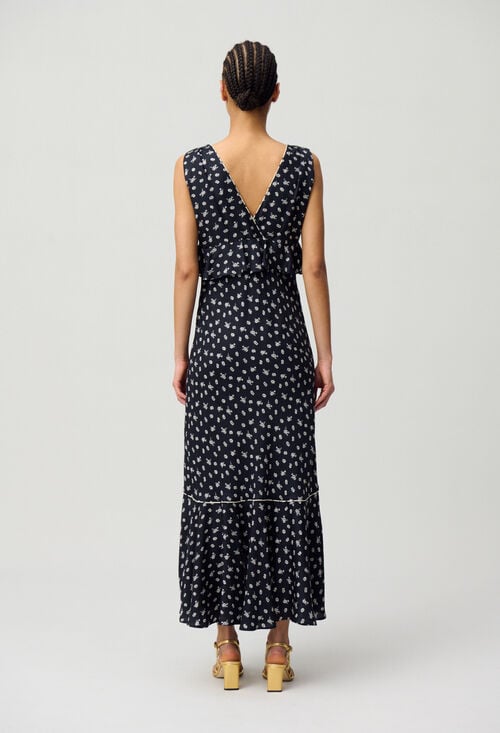 Claudie Robe Longue Volantée Pour Femme