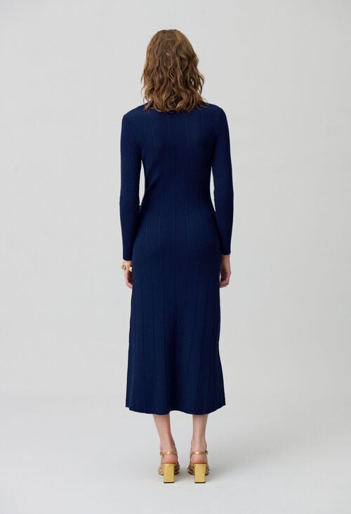Claudie Robe Mi-longue En Maille Pour Femme