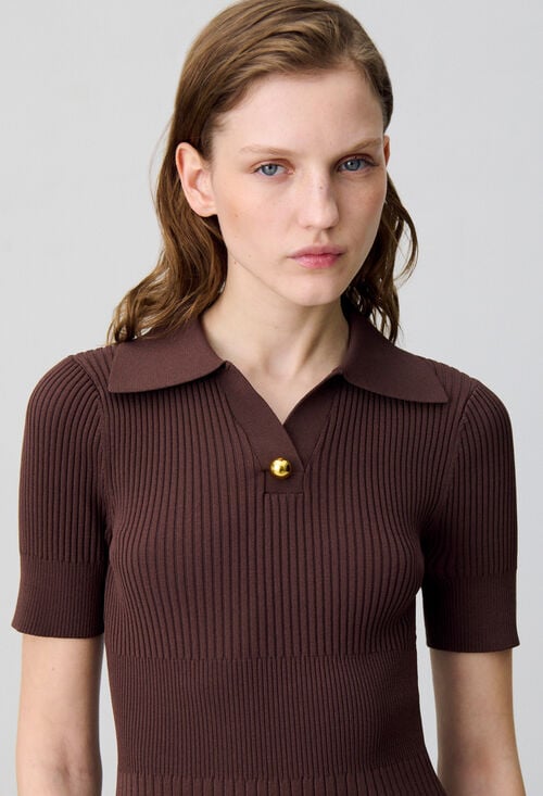 Claudie Robe Mi-longue En Maille Pour Femme