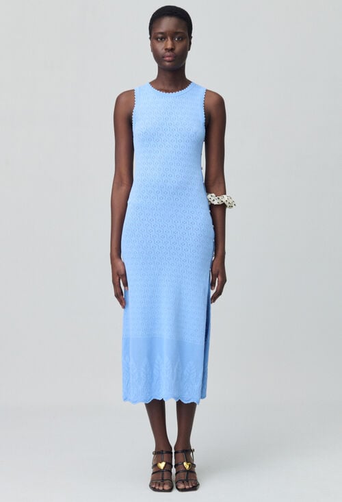 Claudie Robe Mi-longue En Maille Pour Femme