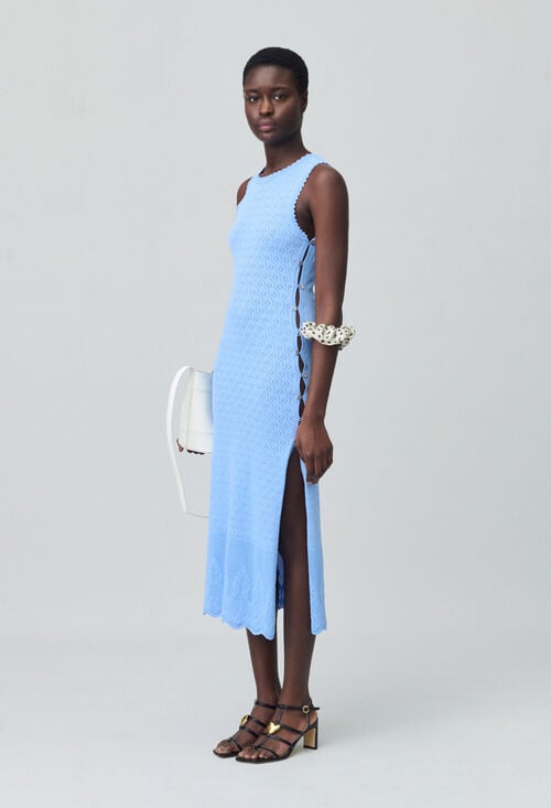 claudie Robe mi-longue en maille pour femme