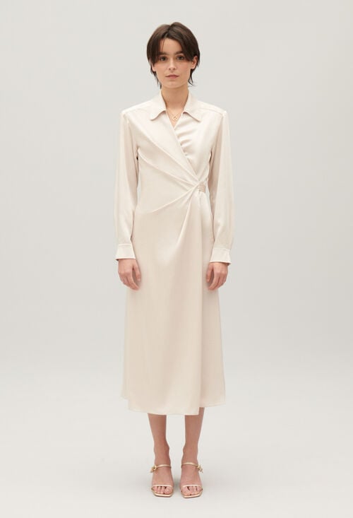 Claudie Robe Midi Portefeuille Pour Femme
