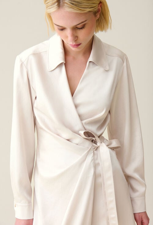 claudie Robe midi portefeuille pour femme