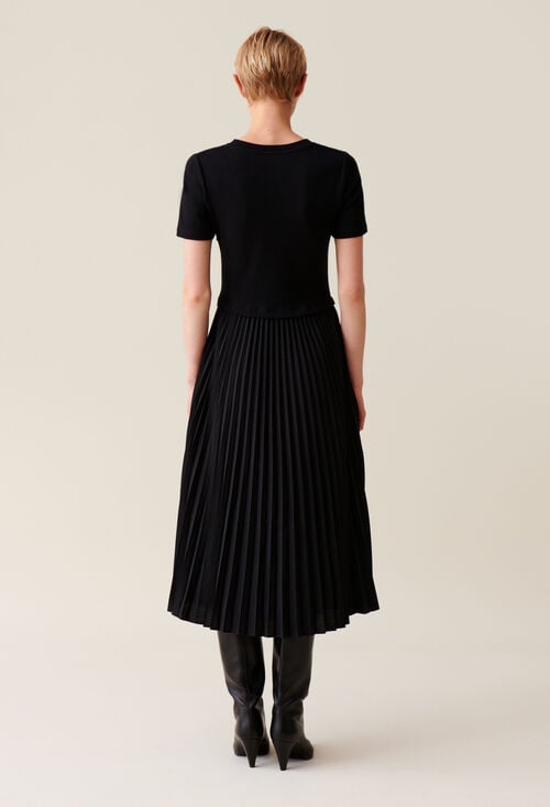 Claudie Robe Twist Bi-matière Pour Femme